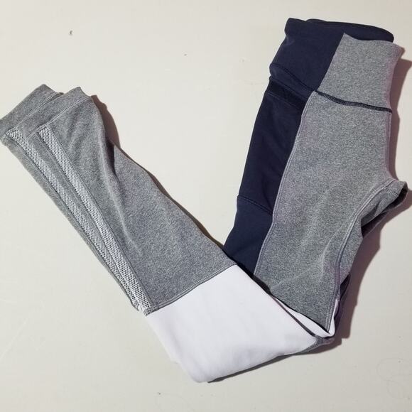 Leggings XS The CALIA by Carrie Underwood Womens Essential Mesh Trim Navy Gray - Picture 6 of 7